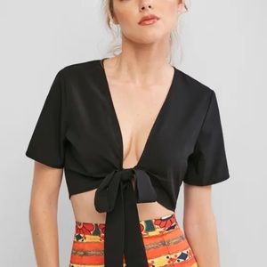 ZAFUL tie crop top NEVER WORN size SMALL